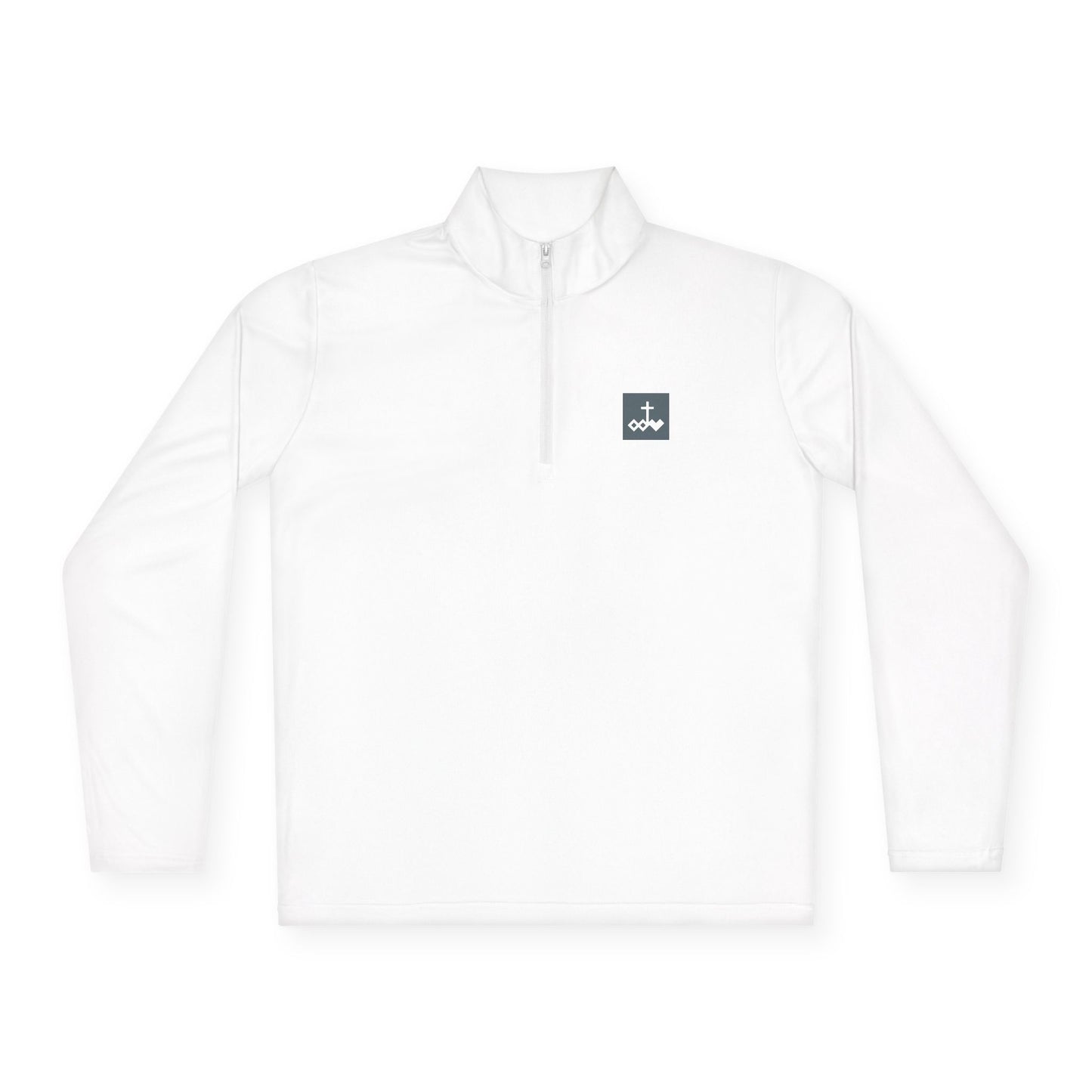 Block Bordered Logo Quarter-Zip Pullover