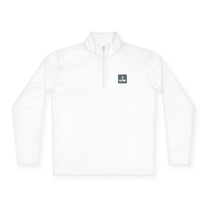 Block Bordered Logo Quarter-Zip Pullover