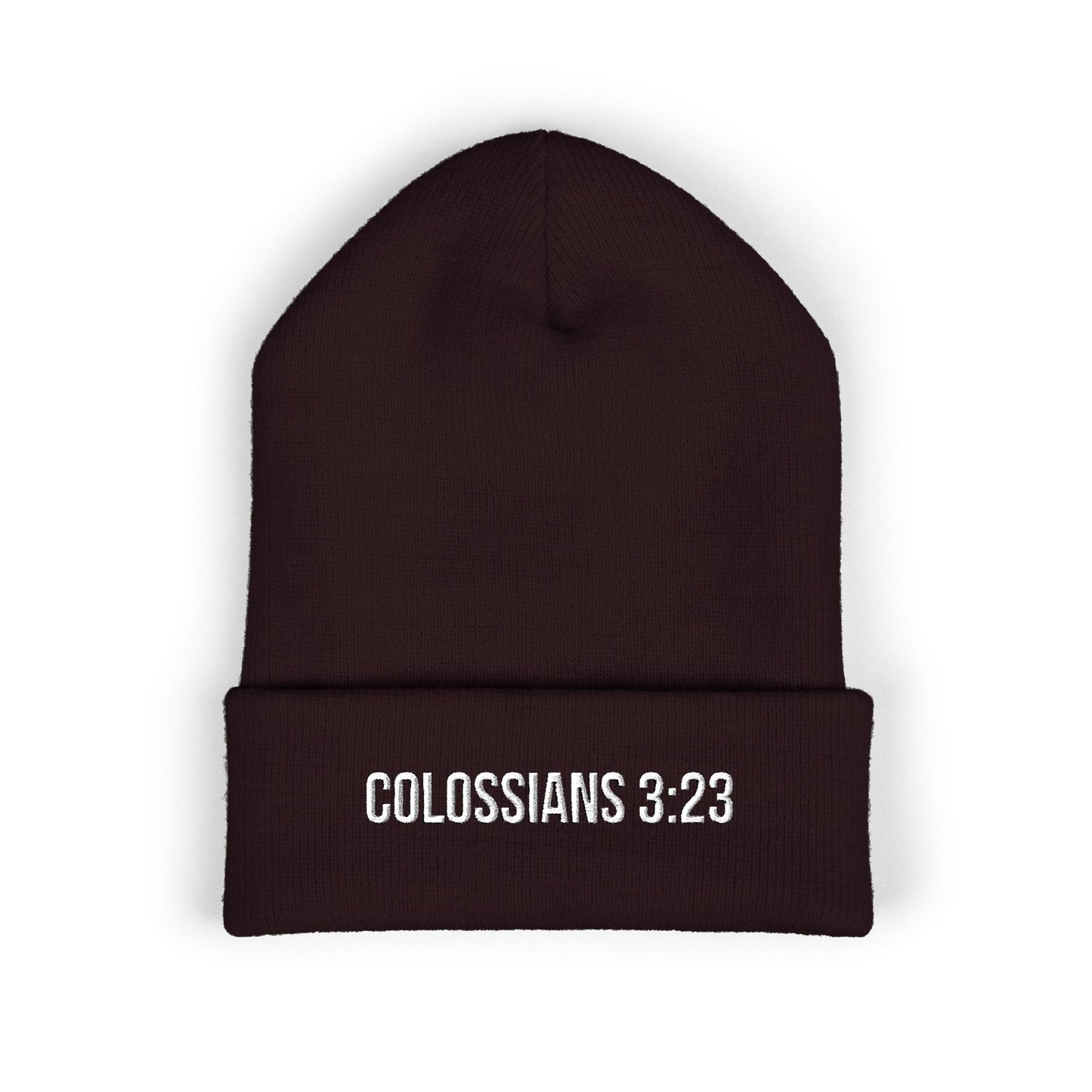 Colossians 3:23 Embroidered Beanie