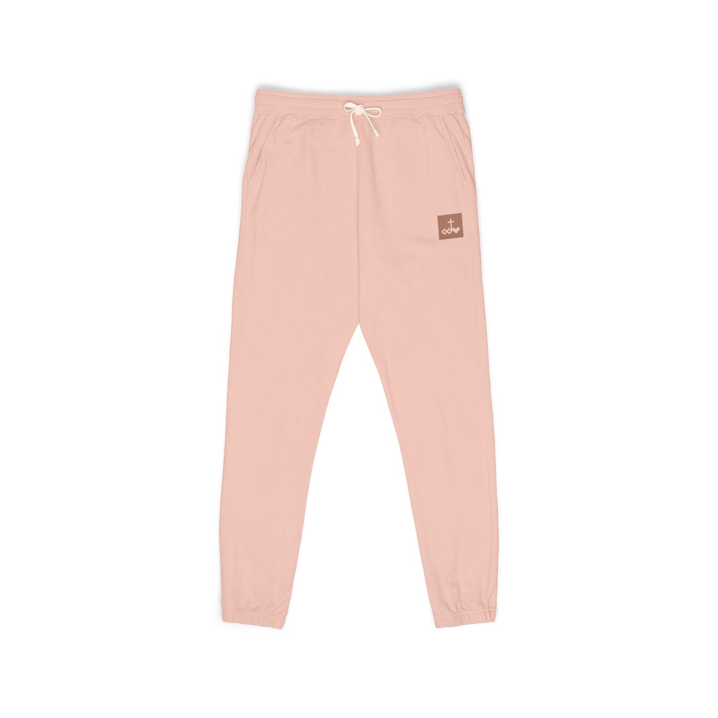 Block Bordered Logo Garment-Dyed Fleece Joggers