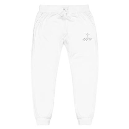 Embroidered Unisex Coral Fleece Jogger Sweatpants