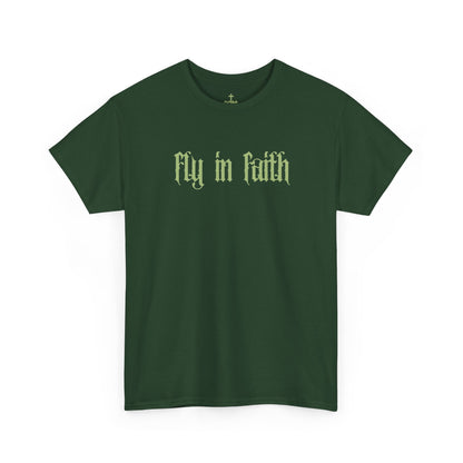 Fly in Faith Gothic Script T-Shirt