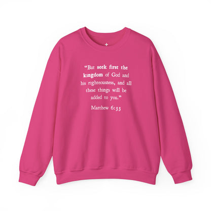 Unisex Matthew 6:33 Crewneck Sweatshirt