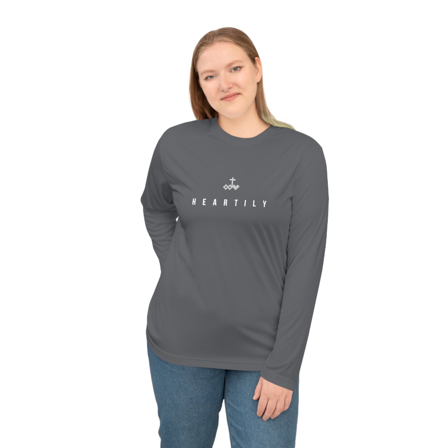 Gradient Logo & Heartily Performance Long Sleeve Shirt