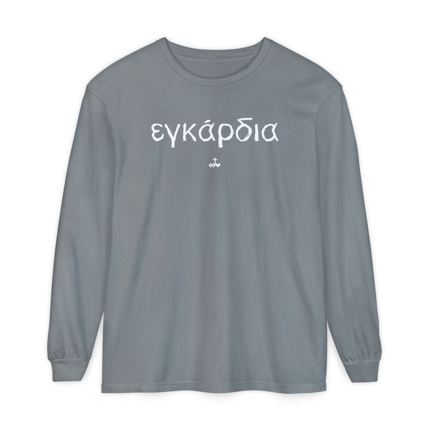Unisex Greek "Heartily" Long Sleeve T-Shirt