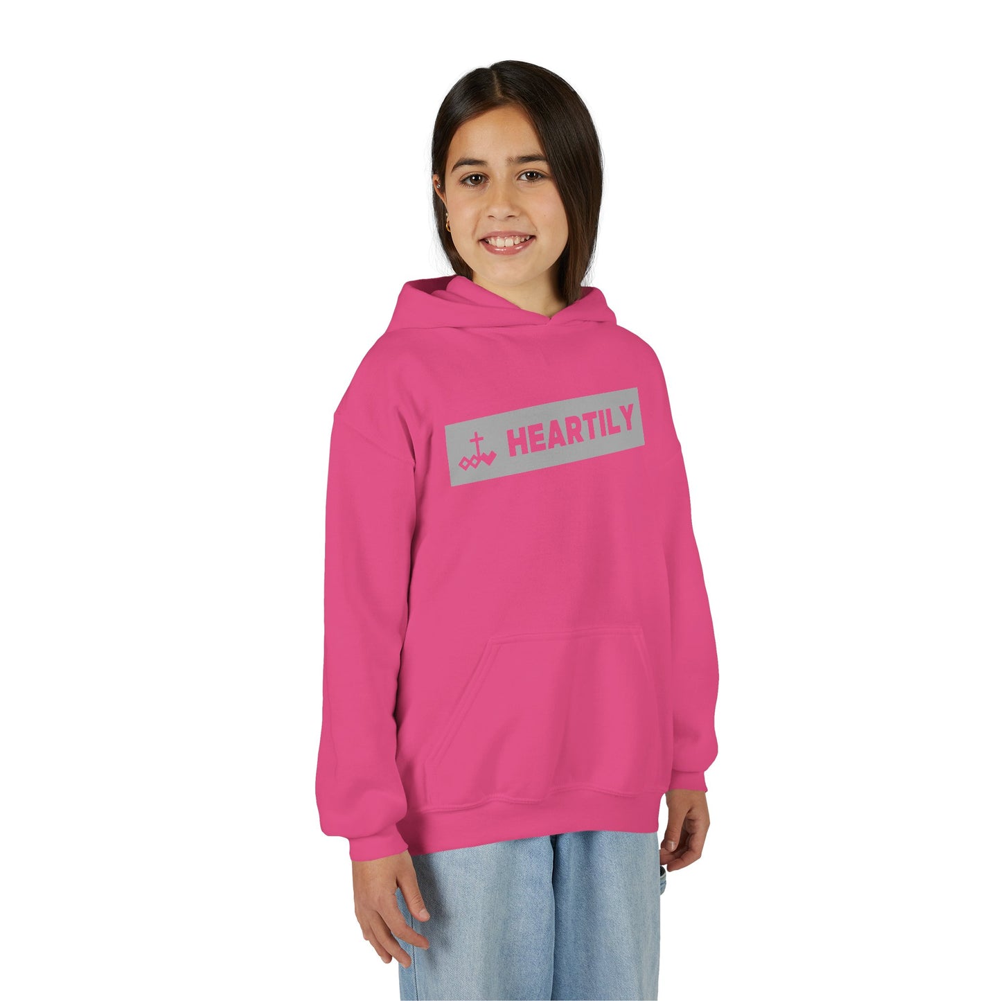 Bordered Name & Logo Youth Hoodie