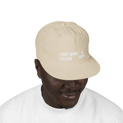 'I Don't Work for Man' Embroidered Snapback Surf Cap