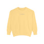 "I Don't Work for Men" Embroidered Garment-Dyed Sweatshirt