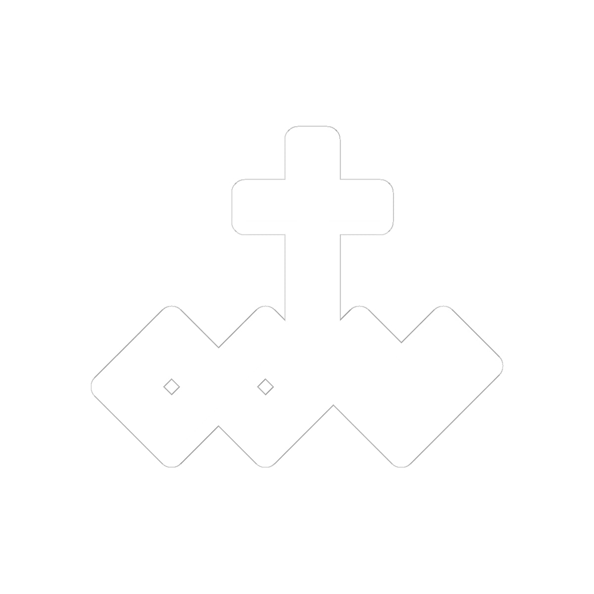 White Kiss-Cut Logo Sticker