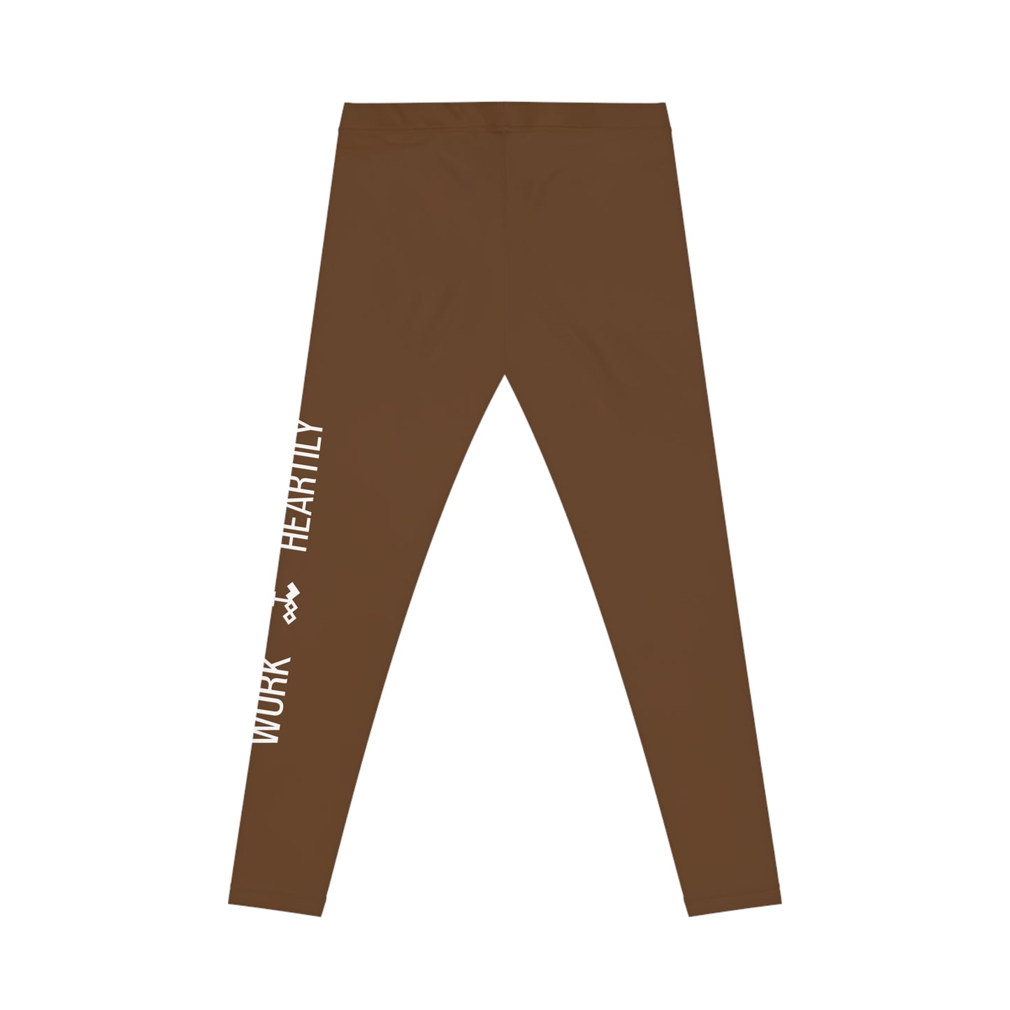 'Work Heartily' Brown Women's Casual Leggings