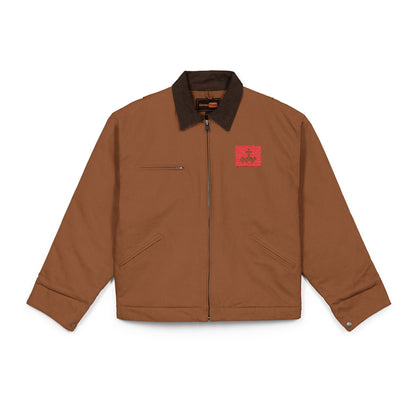 Duck Cloth Work Jacket with Embroidered Logo