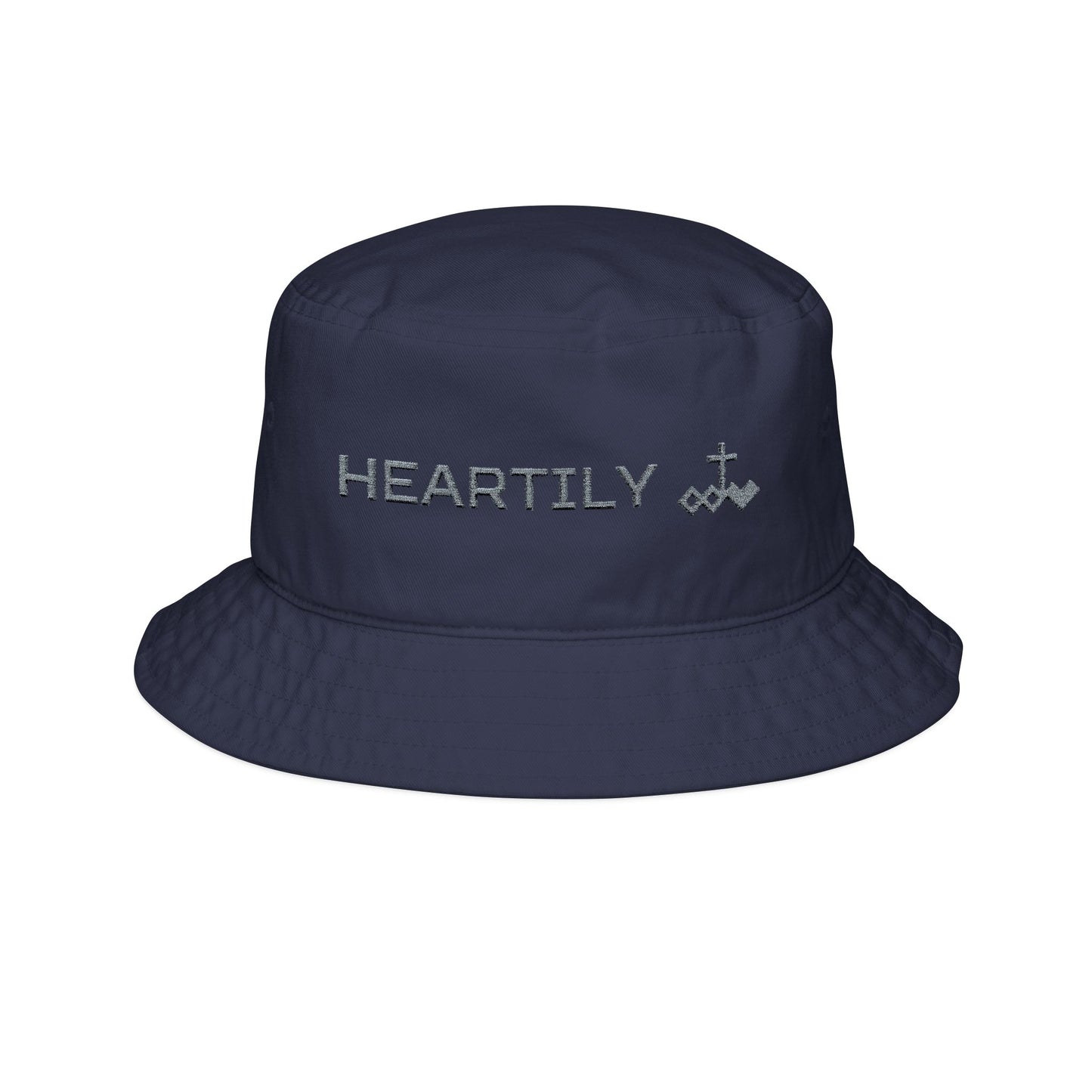Heartily Embroidered Bucket Hat
