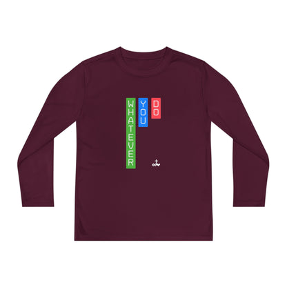 Vertical Block 'Whatever You Do' Youth Long Sleeve Tee