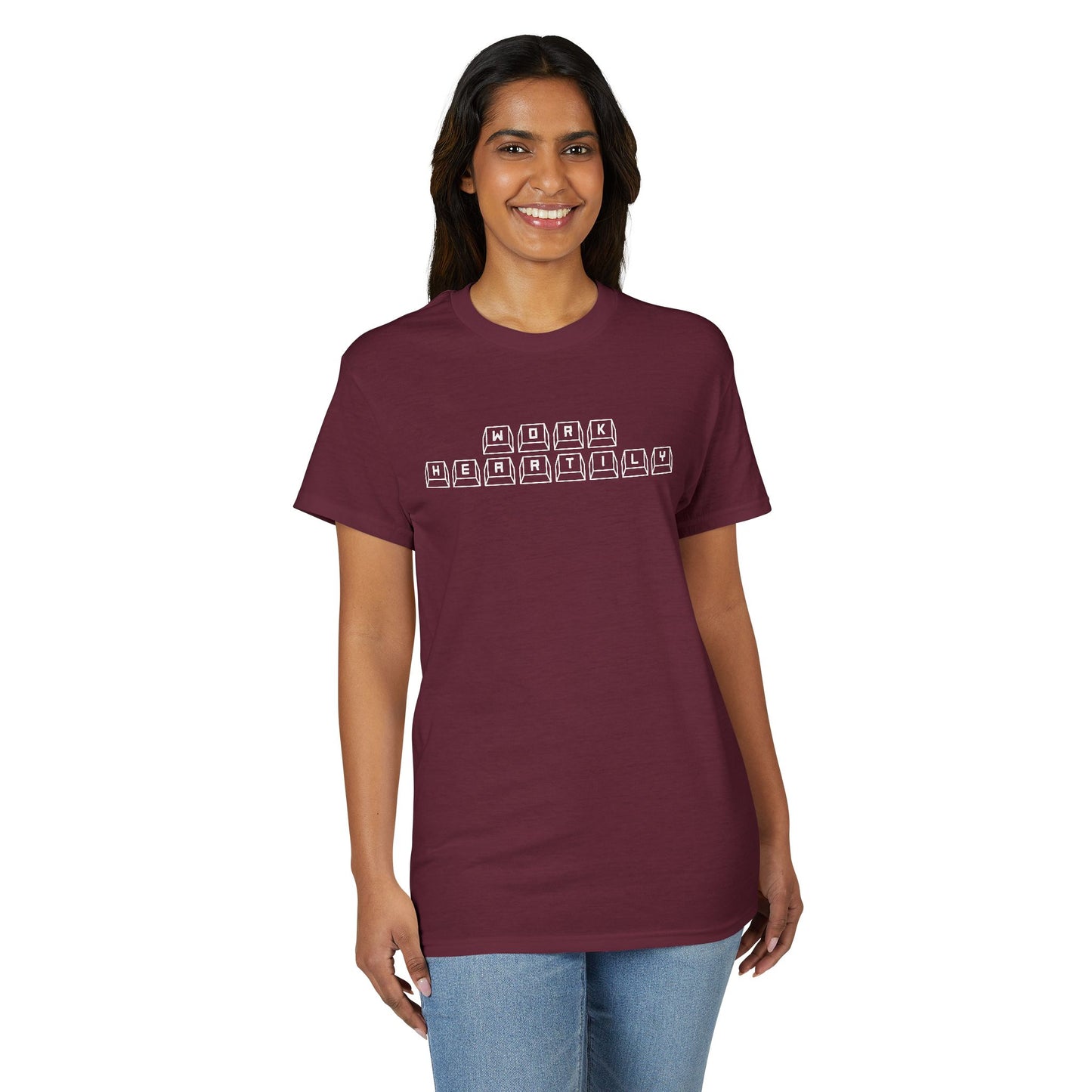 'Work Heartily' Keyboard T-Shirt