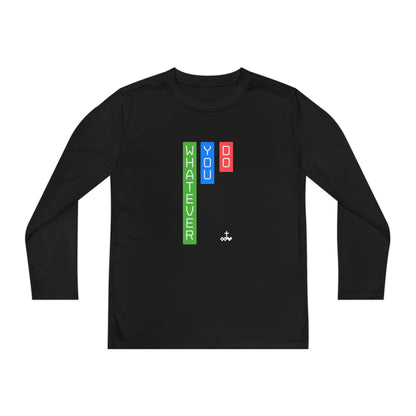 Vertical Block 'Whatever You Do' Youth Long Sleeve Tee