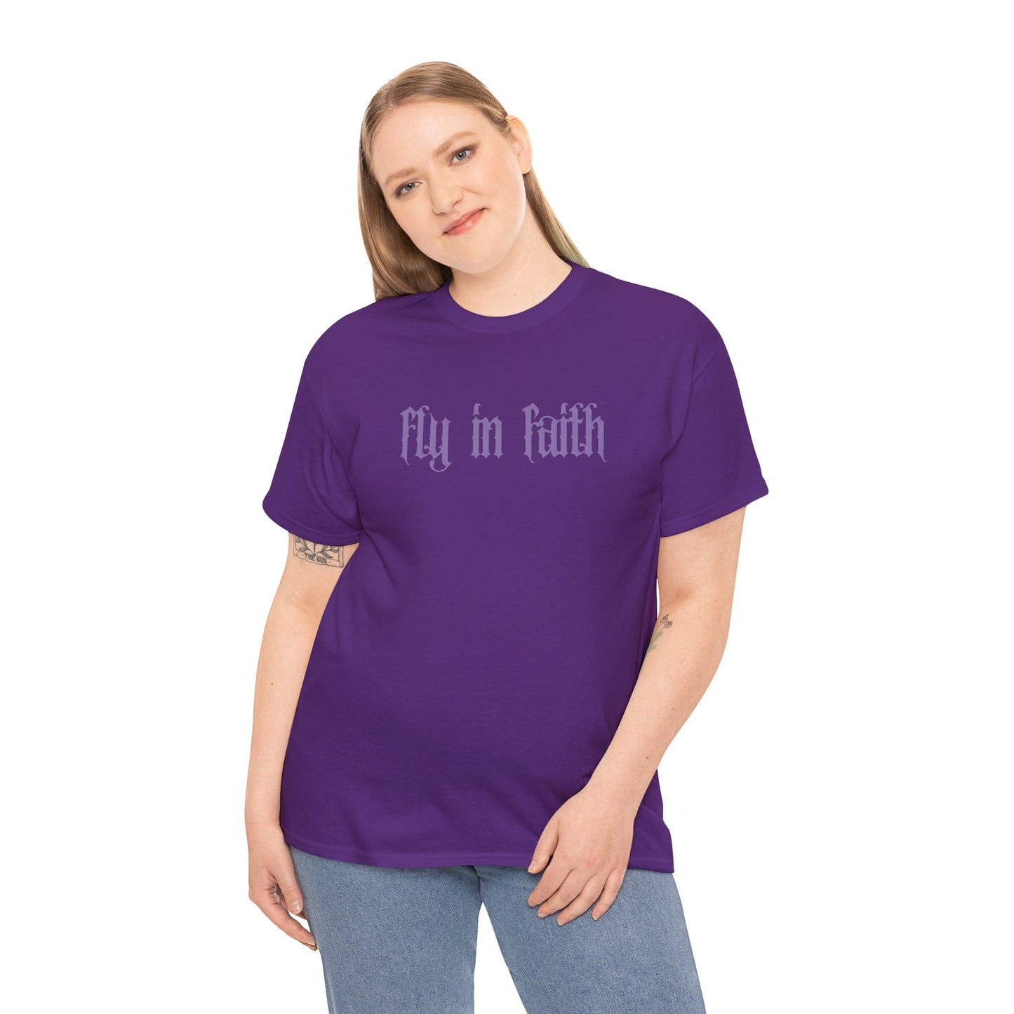 Fly in Faith Gothic Script T-Shirt