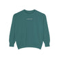 "I Don't Work for Men" Embroidered Garment-Dyed Sweatshirt