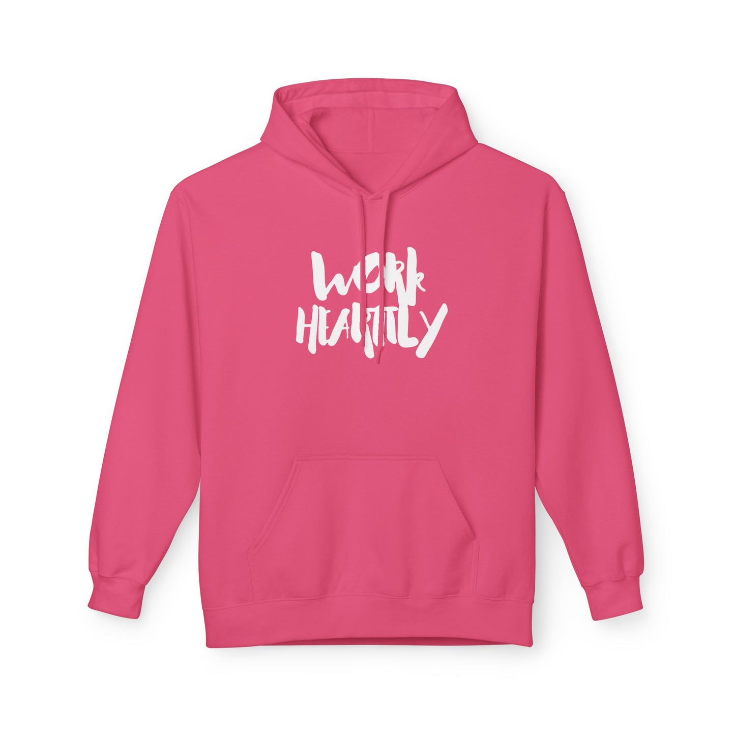 Marker "Work Heartily" Unisex Fleece Hoodie