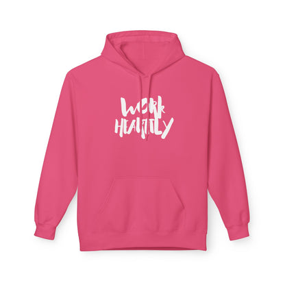 Marker "Work Heartily" Unisex Fleece Hoodie
