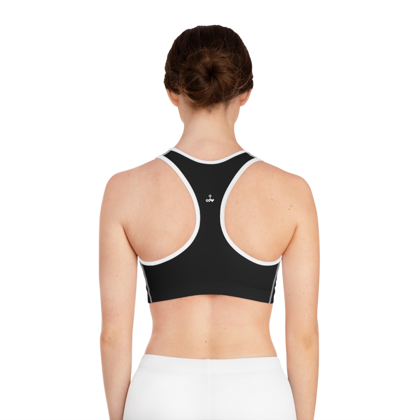 Black Lightweight Athletic Racerback Sports Bra