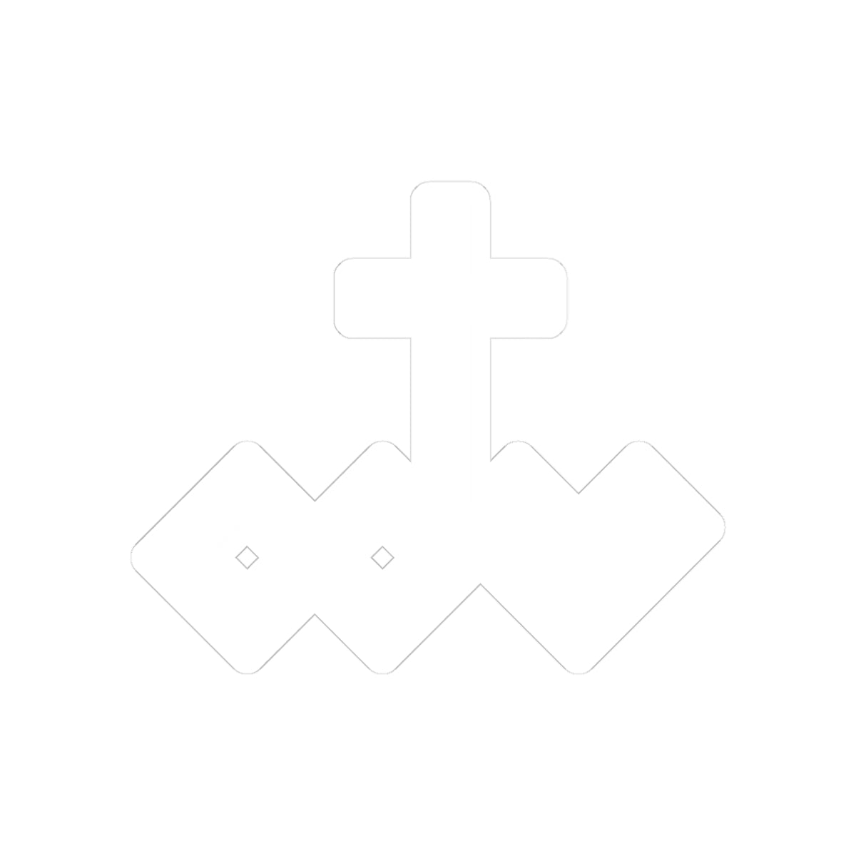 White Kiss-Cut Logo Sticker