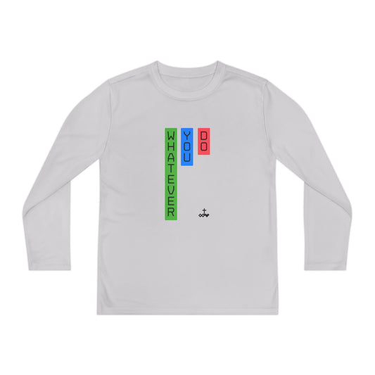 Vertical Block 'Whatever You Do' Youth Long Sleeve Tee