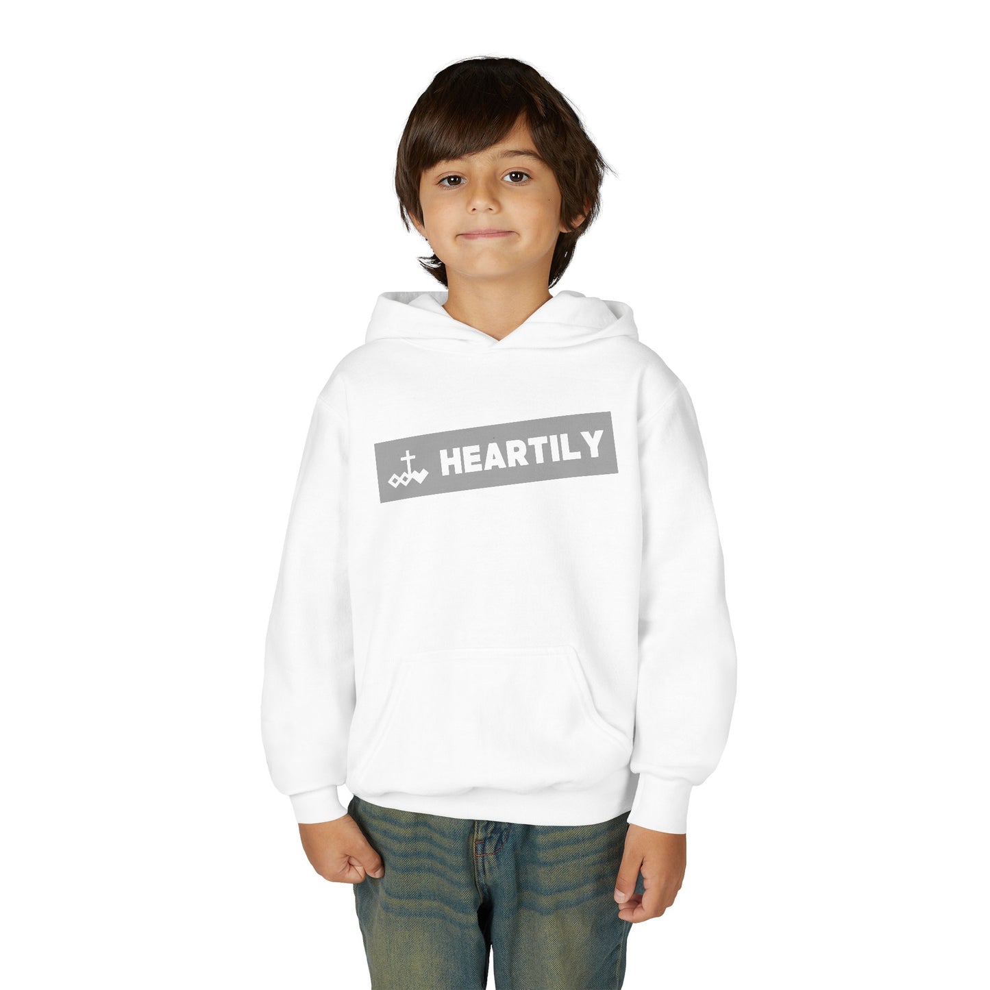 Bordered Name & Logo Youth Hoodie