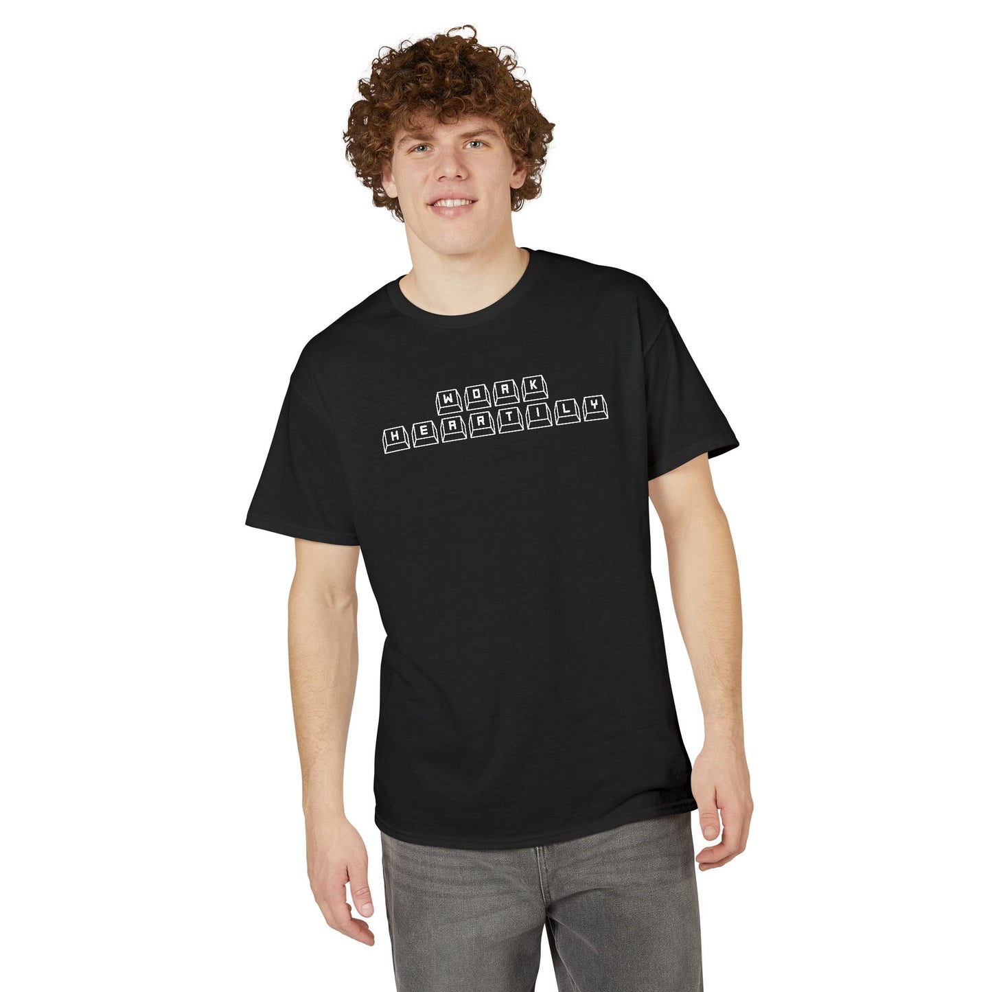 'Work Heartily' Keyboard T-Shirt