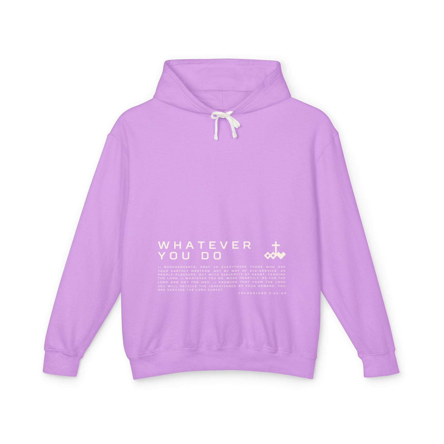 Colossians 3:22-24 Unisex Lightweight Hoodie