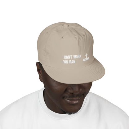 'I Don't Work for Man' Embroidered Snapback Surf Cap