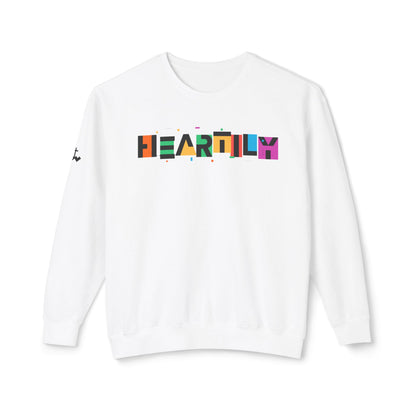 Unisex Heartily Color Font Crewneck Sweatshirt