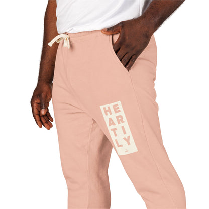 Block Border Heartily Garment-Dyed Fleece Joggers