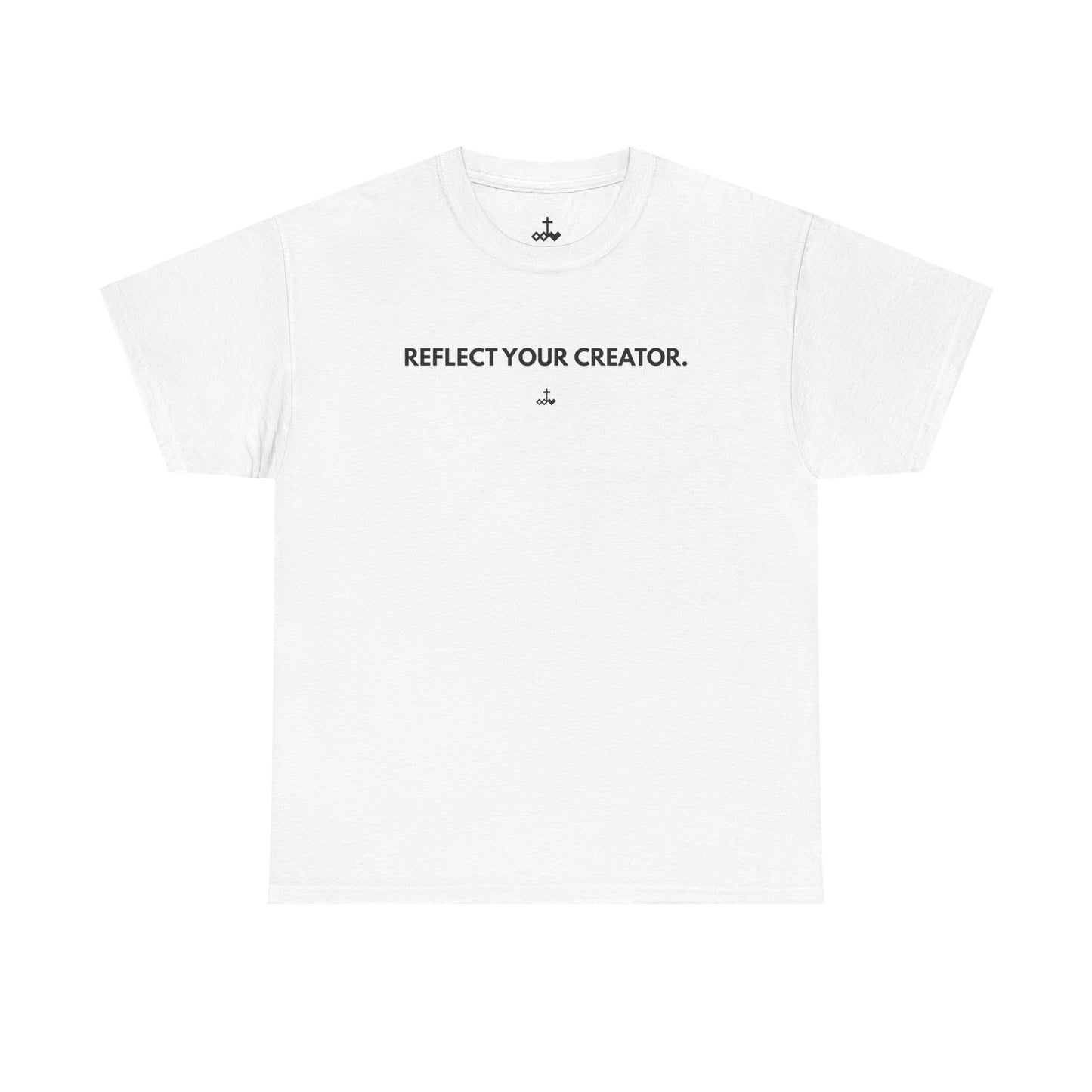 "Reflect Your Creator" Unisex Heavy Cotton Tee, Inspirational Graphic Shirt