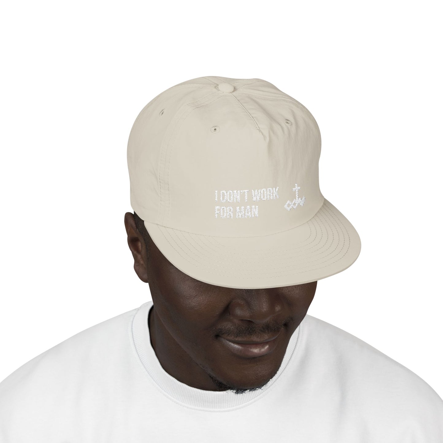 'I Don't Work for Man' Embroidered Snapback Surf Cap