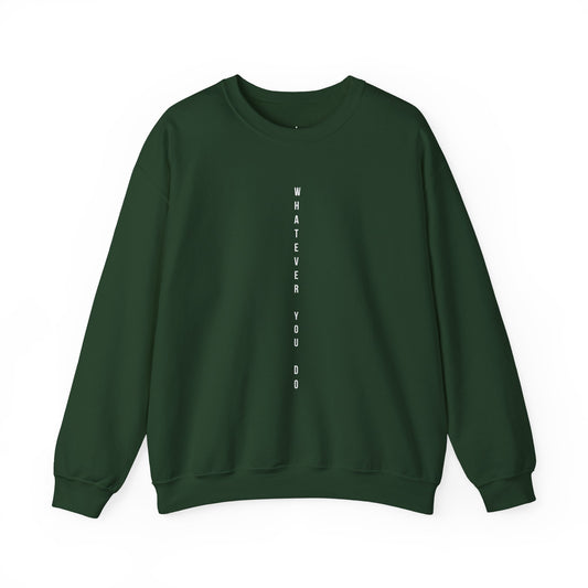 Vertical Text Crewneck Sweatshirt