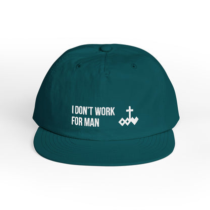 'I Don't Work for Man' Embroidered Snapback Surf Cap