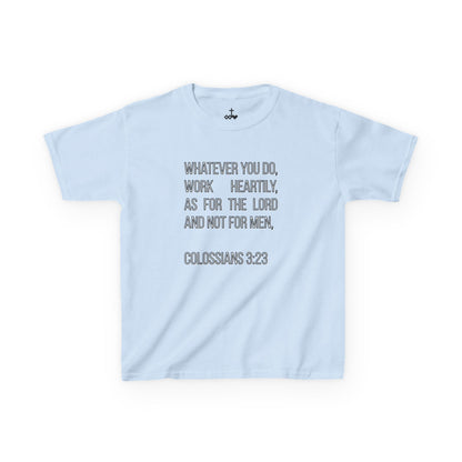 Colossians 3:23 Inspirational Kids Tee