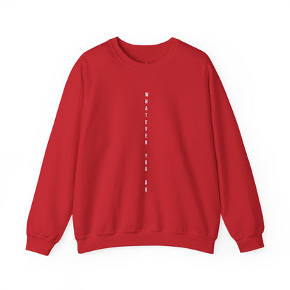 Vertical Text Crewneck Sweatshirt