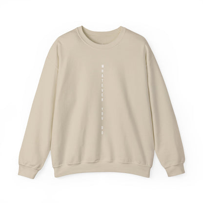 Vertical Text Crewneck Sweatshirt
