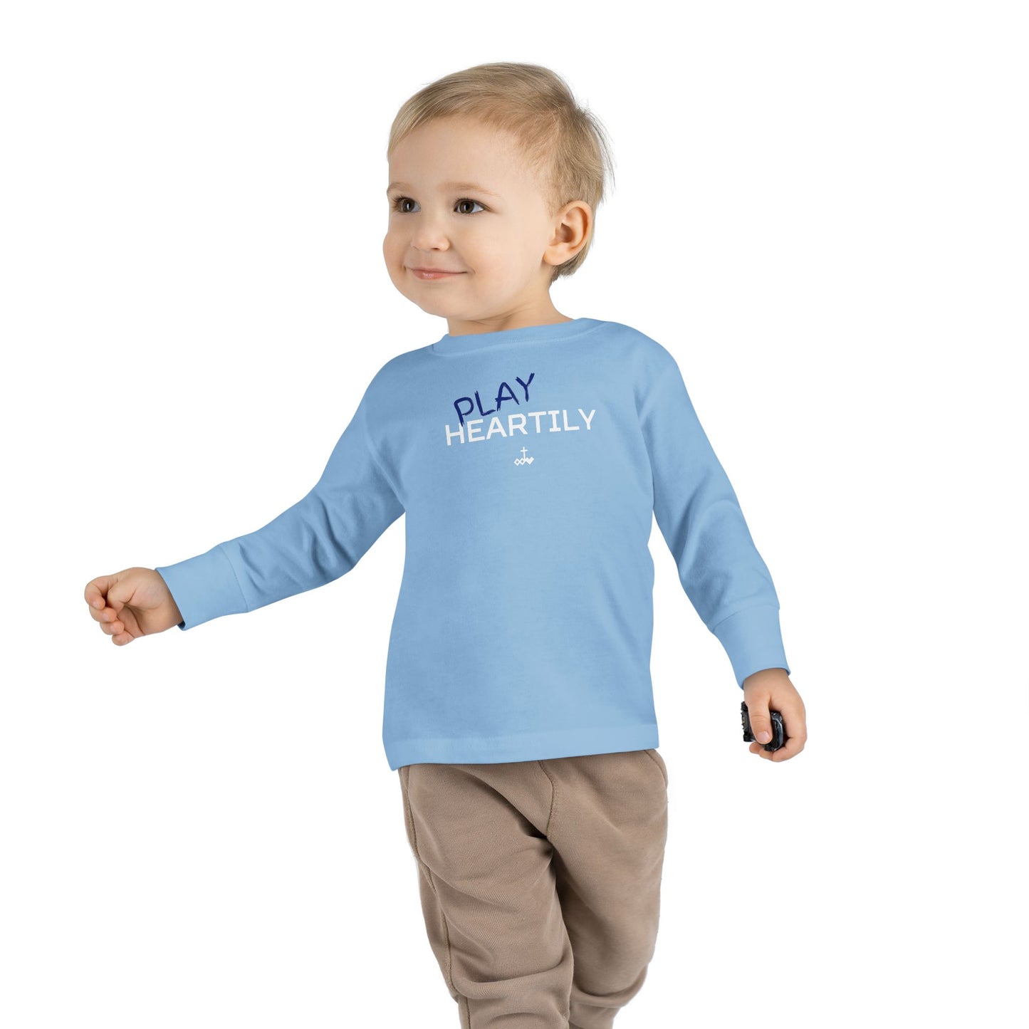 Toddler Long Sleeve "Play Heartily" Tee