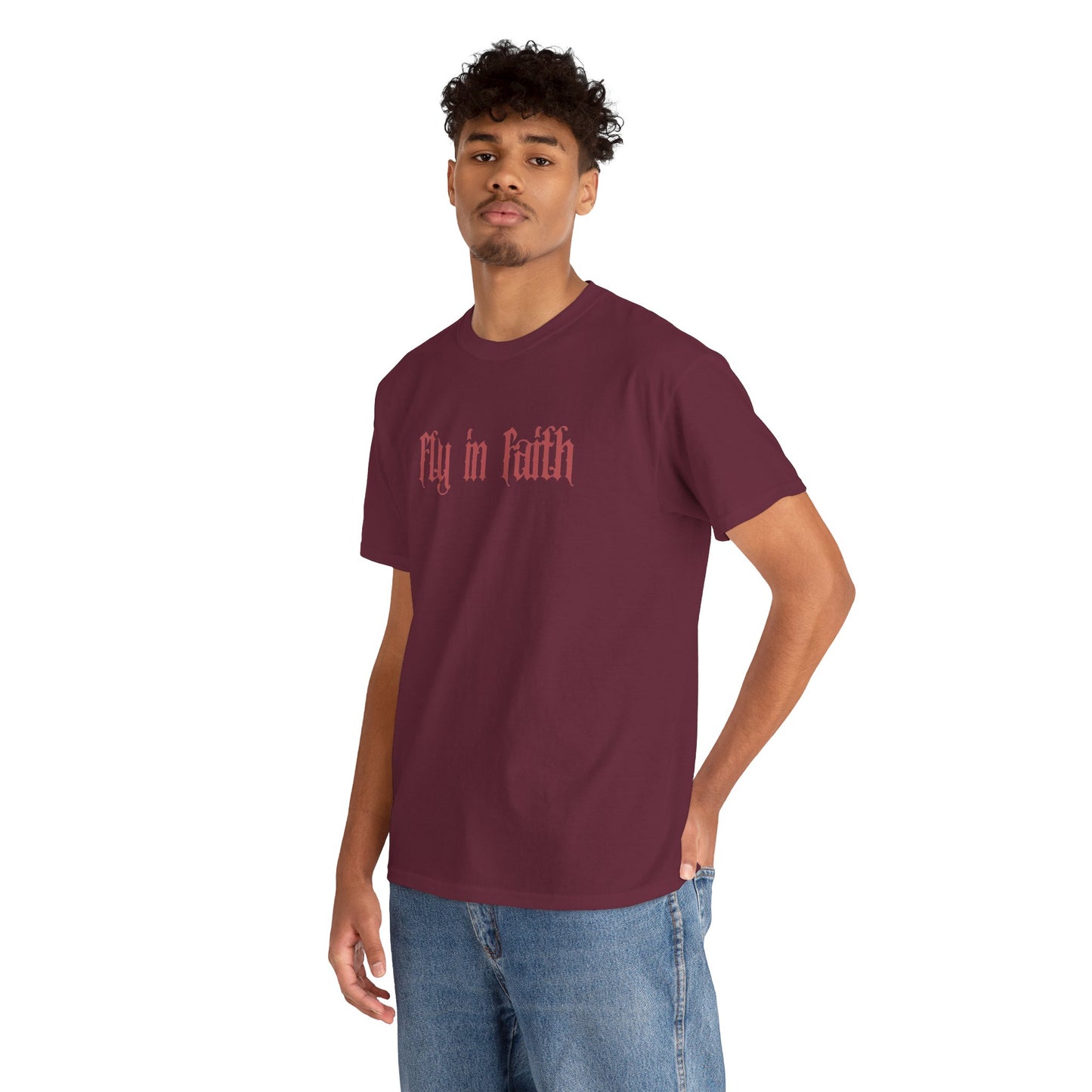 Fly in Faith Gothic Script T-Shirt