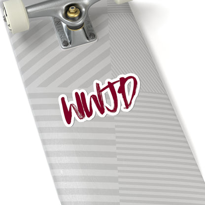 WWJD Script Sticker